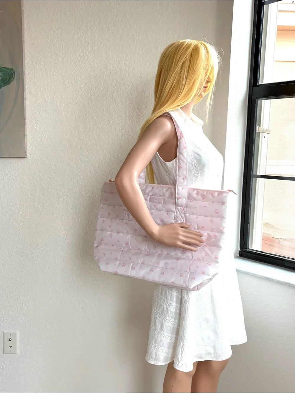 Love Shack Fancy x Target Quilted Pink Floral Tote Bag